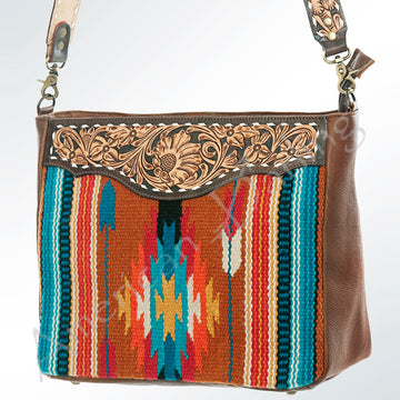 American Darling Crossbody Saddle Blanket Genuine Leather Western Women Bag Handbag Purse | Travel Bags College Casual